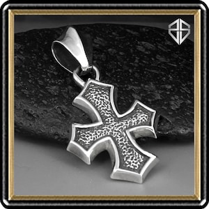 Cross Pendant Heavy Maltese Iron Surfer Cross Biker Pendant SOLID 925 Sterling Silver Medieval Pendant HEAVY! 34 GRAMS