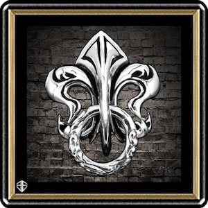 Fleur Concho Grande Fleur De Lis Biker Prata Esterlina Concho Carteira Corrente Conector Fornecimento de Artesanato de Couro