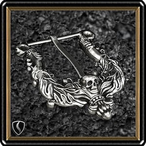 Skull Belt Buckle Gothic Biker Tribal Skull Belt Buckle Custom Handcrafted 925 Sterling Silver Or Brass