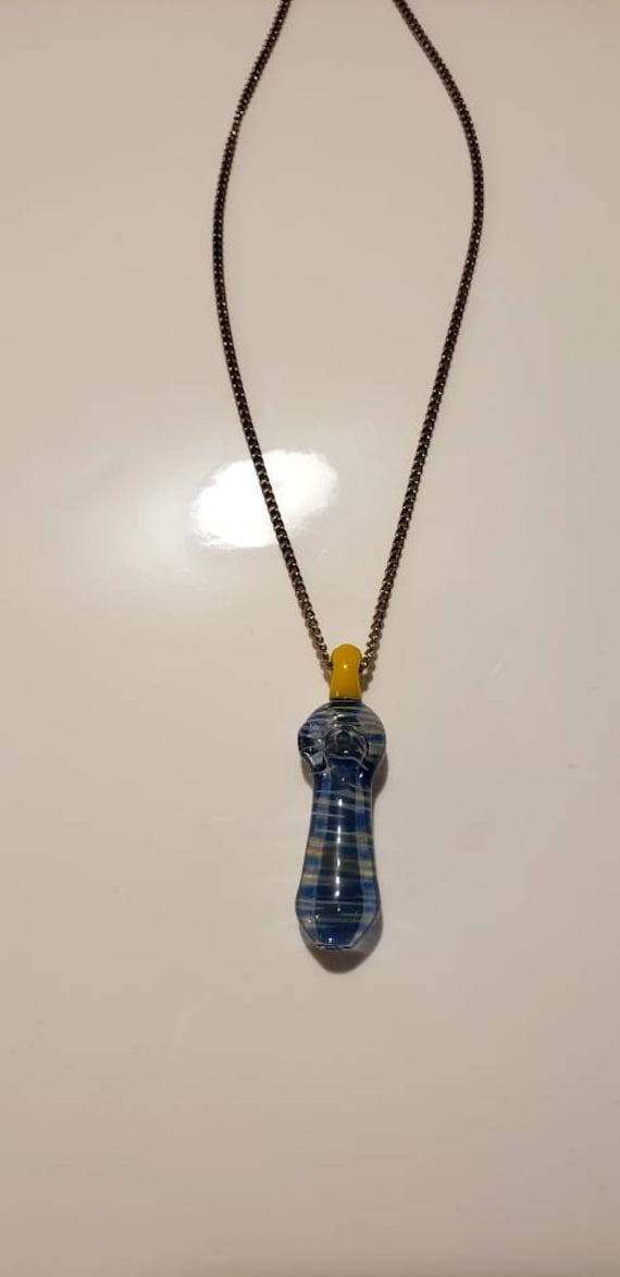 Glass Pipe Necklace Etsy
