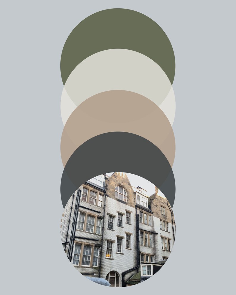 Edinburgh Print. Scottish Color Palette Art. Etsy