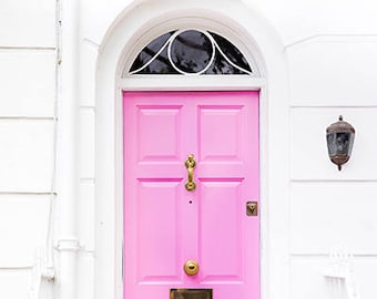 Pink London Photos, Pink London Door, London Door Wall Art, Romantic London Photography, London Style Photo Prints, London Home Photography