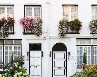 London Style Photo Prints, London House Wall Art, Romantic London Photography, Luxury London House Photos, London Home Photography