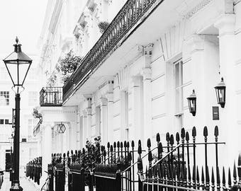 London Street Photo Art, London House Wall Art, Luxury London House Photos, London Style Photo Prints, London Home Photography