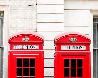 London Phone Box Art, London Red Telephone Box Photography, London Red Phone Photos, Iconic London Photography, London Style Photo Prints