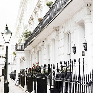 London City Street Photo Prints, Central London Photography, Luxury London House Photos, London House Wall Art, Romantic London Photography