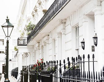 London City Street Photo Prints, Central London Photography, Luxury London House Photos, London House Wall Art, Romantic London Photography
