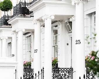 Romantic London Photography, London Style Photo Prints, London Home Photography, London House Wall Art, Luxury London House Photos