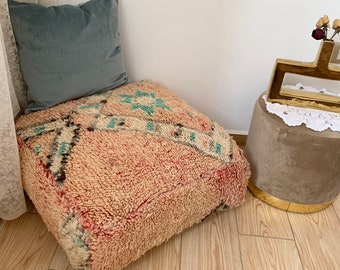 Beautiful Vintage Moroccan handmade Boujaad Pouf floor cushion