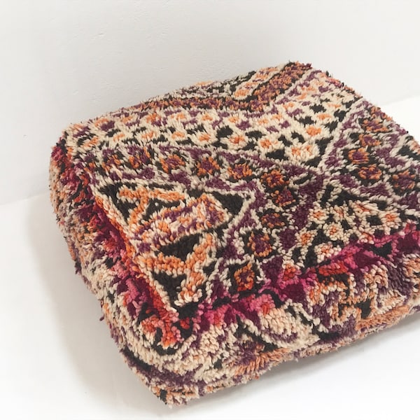 Beautiful Vintage Moroccan handmade Pouf floor cushion