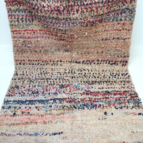 Beautiful Vintage Moroccan Boucherouite Rug