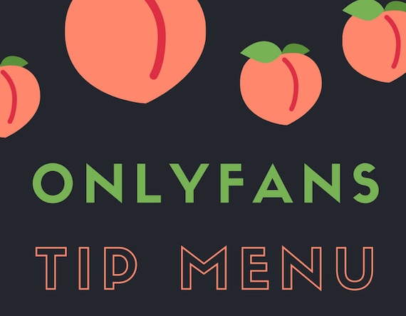 Onlyfans tip menu ideas