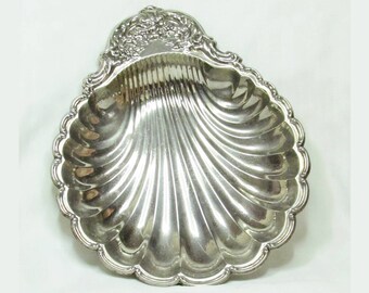 Vintage Serving Shell Tray - Metal - 36 cm