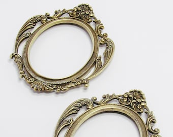 Set of 2 beautiful victorian frames - 13x10.5 cm - Vintage