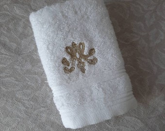 Serviette de toilette brodée Monogramme Marie-Antoinette 30 x 50 cm Coton 550 g/m2