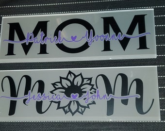 Personalized MOM Glass Tile, Custom Subway Tile