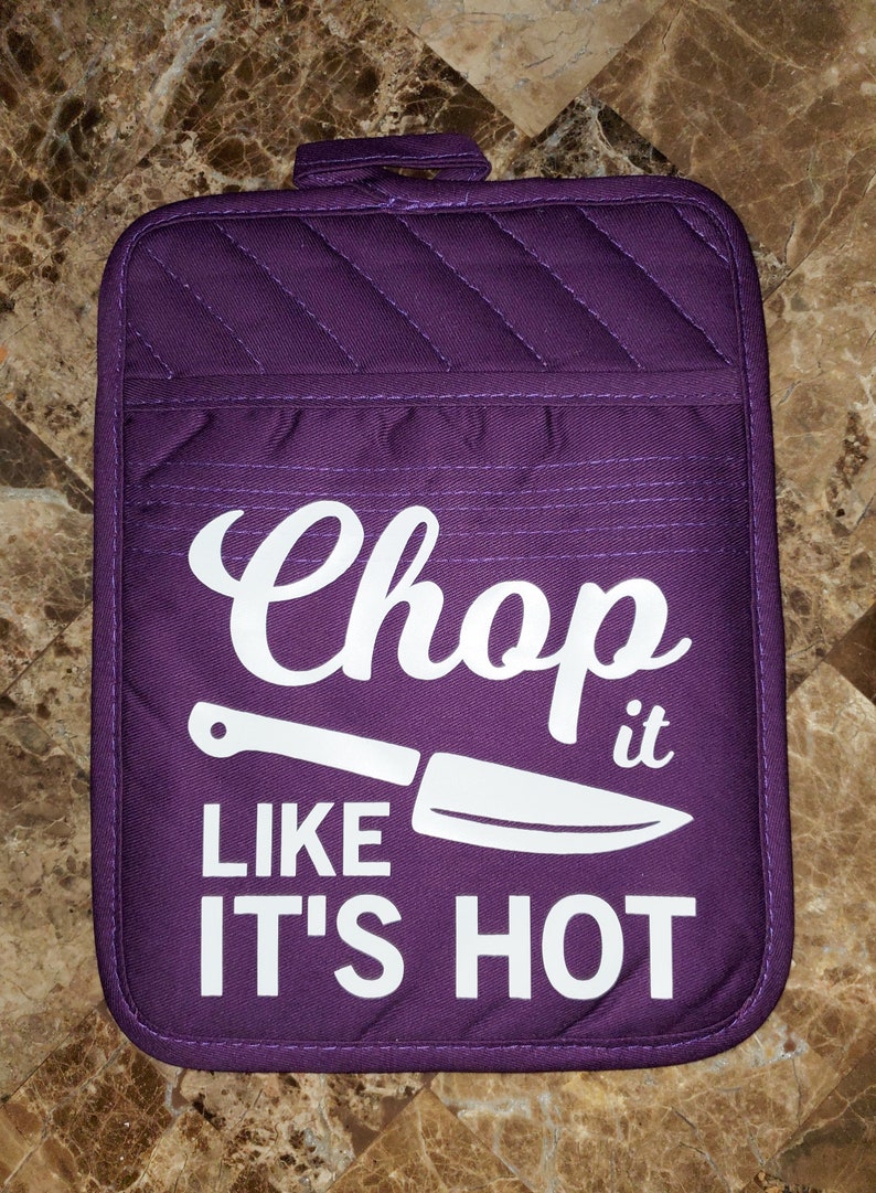 Funny Vinyl Pot Holder Purple, Oven Mitt Gift Etsy