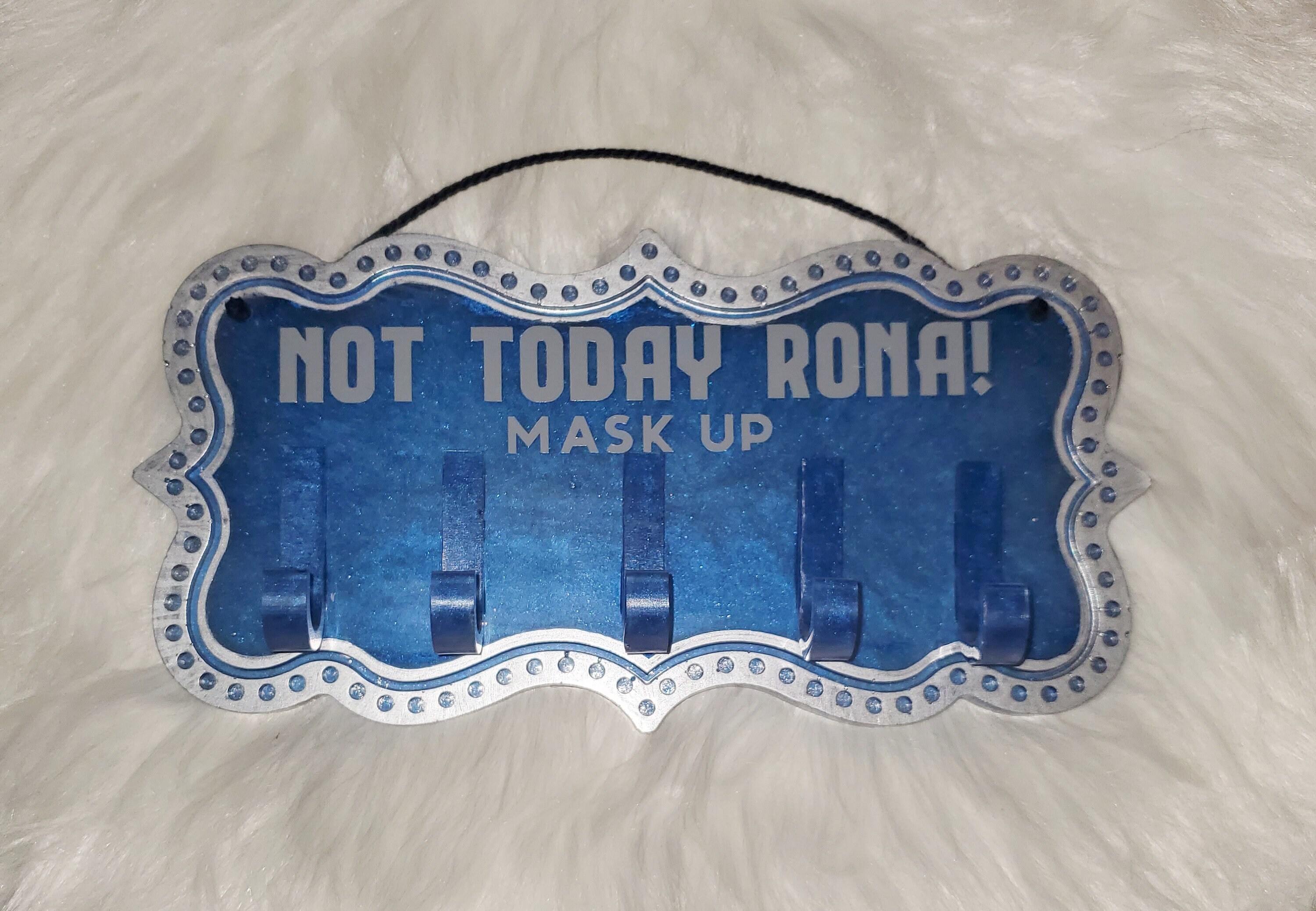 Epoxy Face Mask Wall Holder/Hanger Not Today Rona Mask Etsy