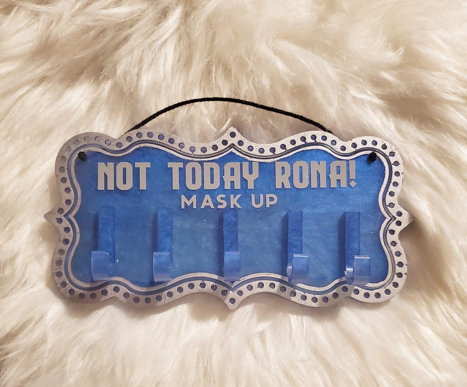 Buy Epoxy Face Mask Wall Holder/hanger not Today Rona Mask Online in