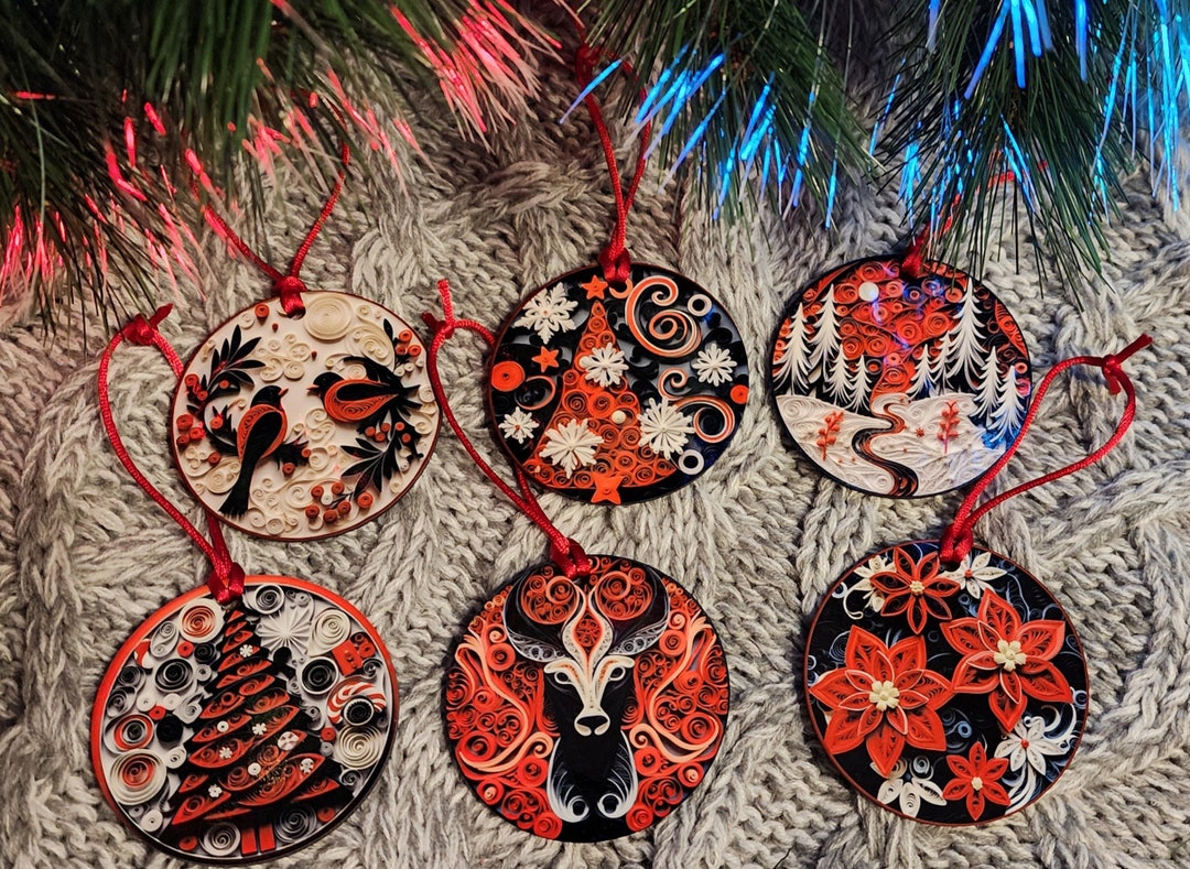 Ornaments Beautiful Dark Colors - Etsy