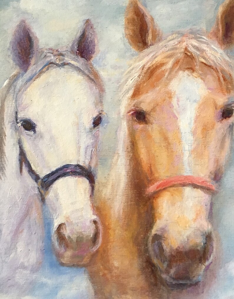 Animal Paintings, Custom Horse Paintings Portrait from Photo Horse Portraits In Loving Memory of Photo Painting Horse Portrait
