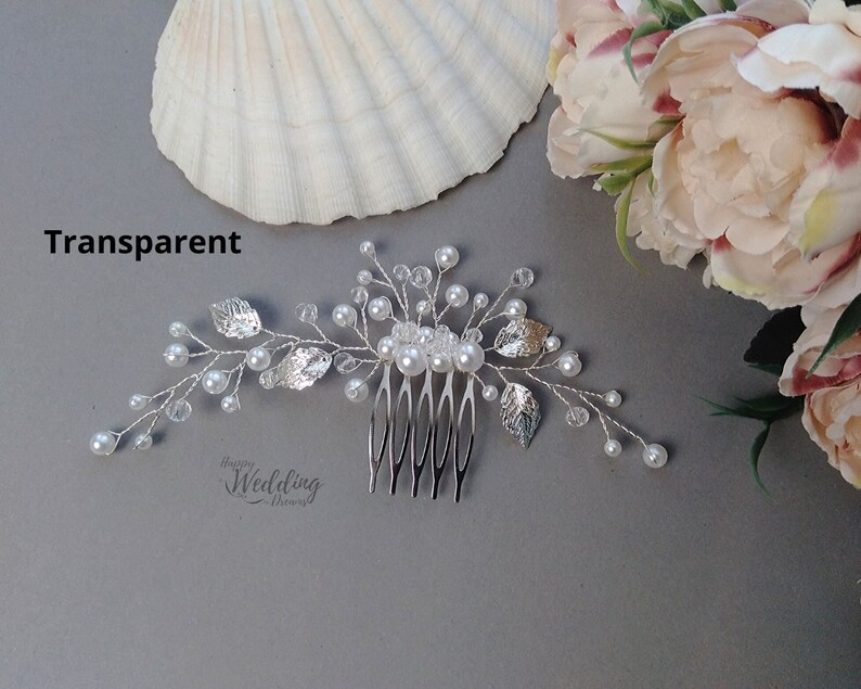 Pearl and Crystal Bridal Hair Comb Wedding Hair Comb With Etsy