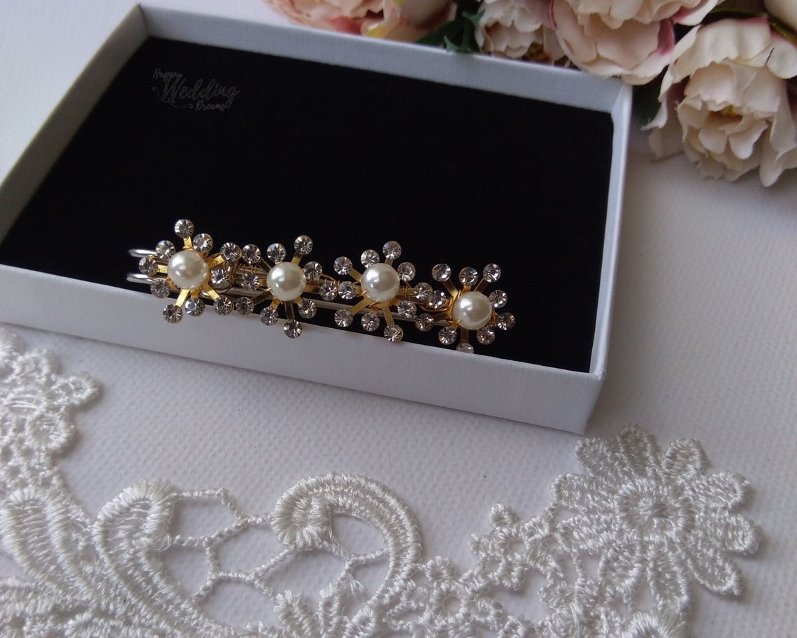 Rhinestone Wedding train pin Bridal dress train clip Floral Etsy