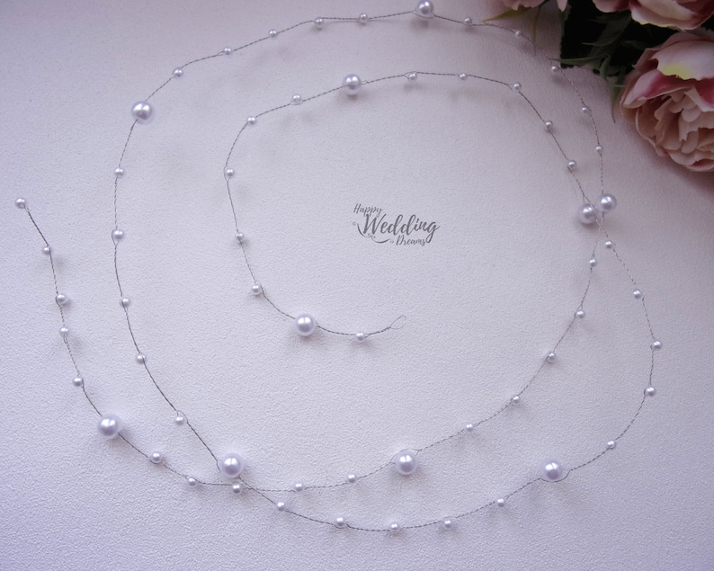 Minimalist Bridal Hair Vine Pearl Bridal Jewelry for Long Hair Etsy