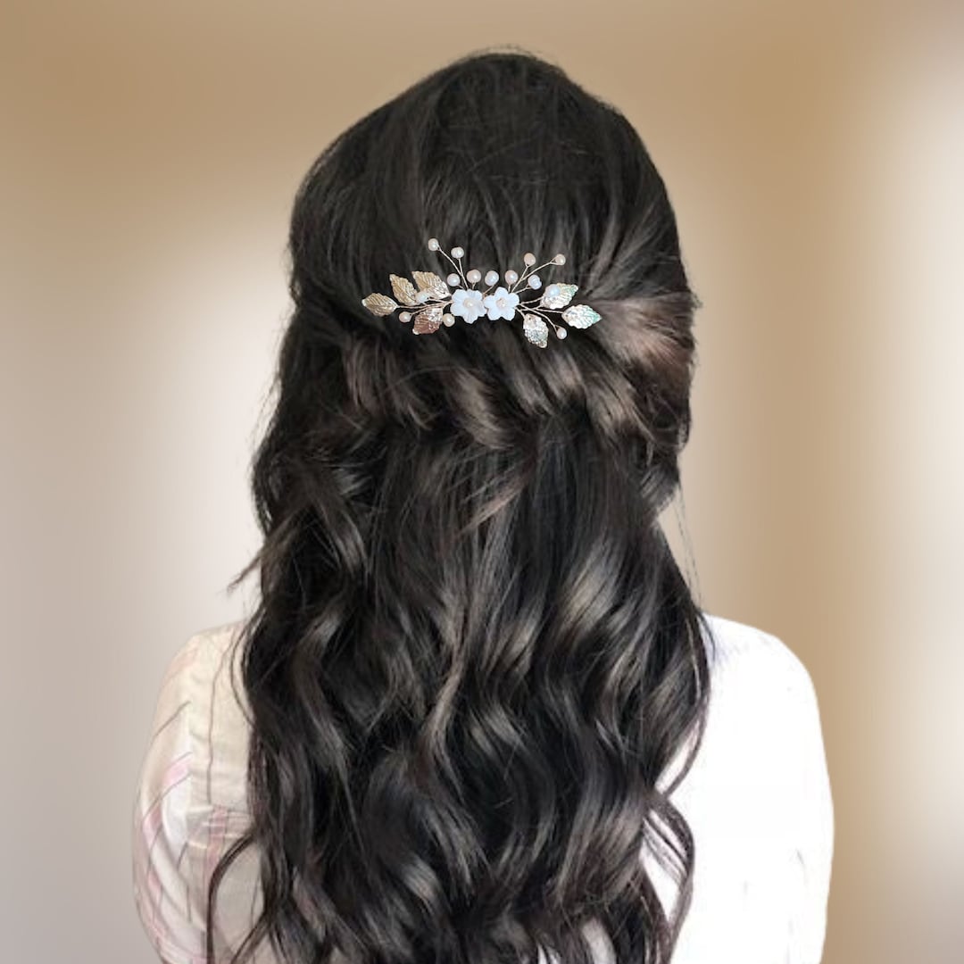 Peigne à Cheveux Élégant Avec Strass Et Perles - Accessoire Mariage Femme - Idéal Pour Mariée Et Cérémonies