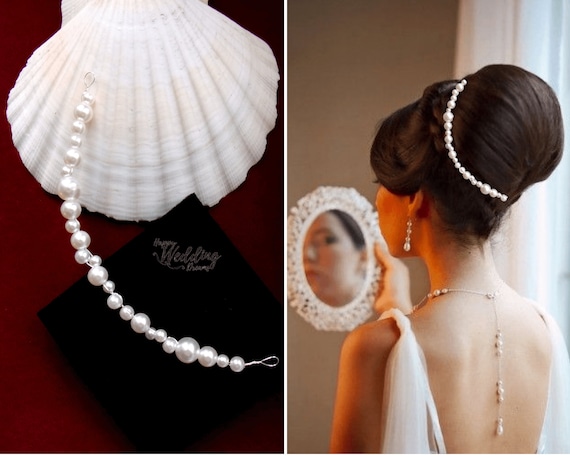 Pearl Bridal Hair Piece Bridal Hair Jewelry For Bun Simple Etsy
