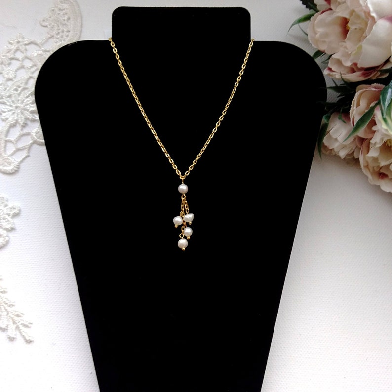 Pearl Wedding jewelry Bridal jewelry PAR0021-COL Pearl Bridal necklace Freshwater pearls wedding necklace