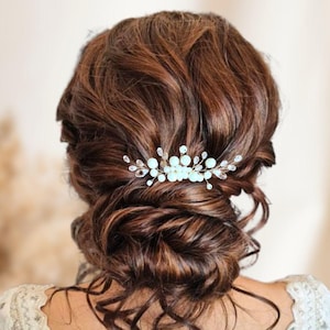 Pearl wedding hair comb, Bridal hair comb with peals and crystals, Classic wedding hair piece, Pearl bridal hair accessory PG0014
