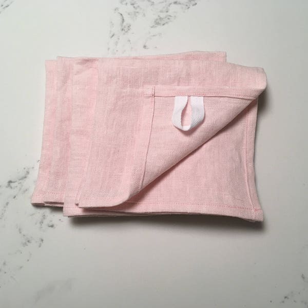 Linen washcloths set of 2, Heavy weight linen washcloths, Gentle exfoliating linen washcloths, Natural flax washcloths, Many colors