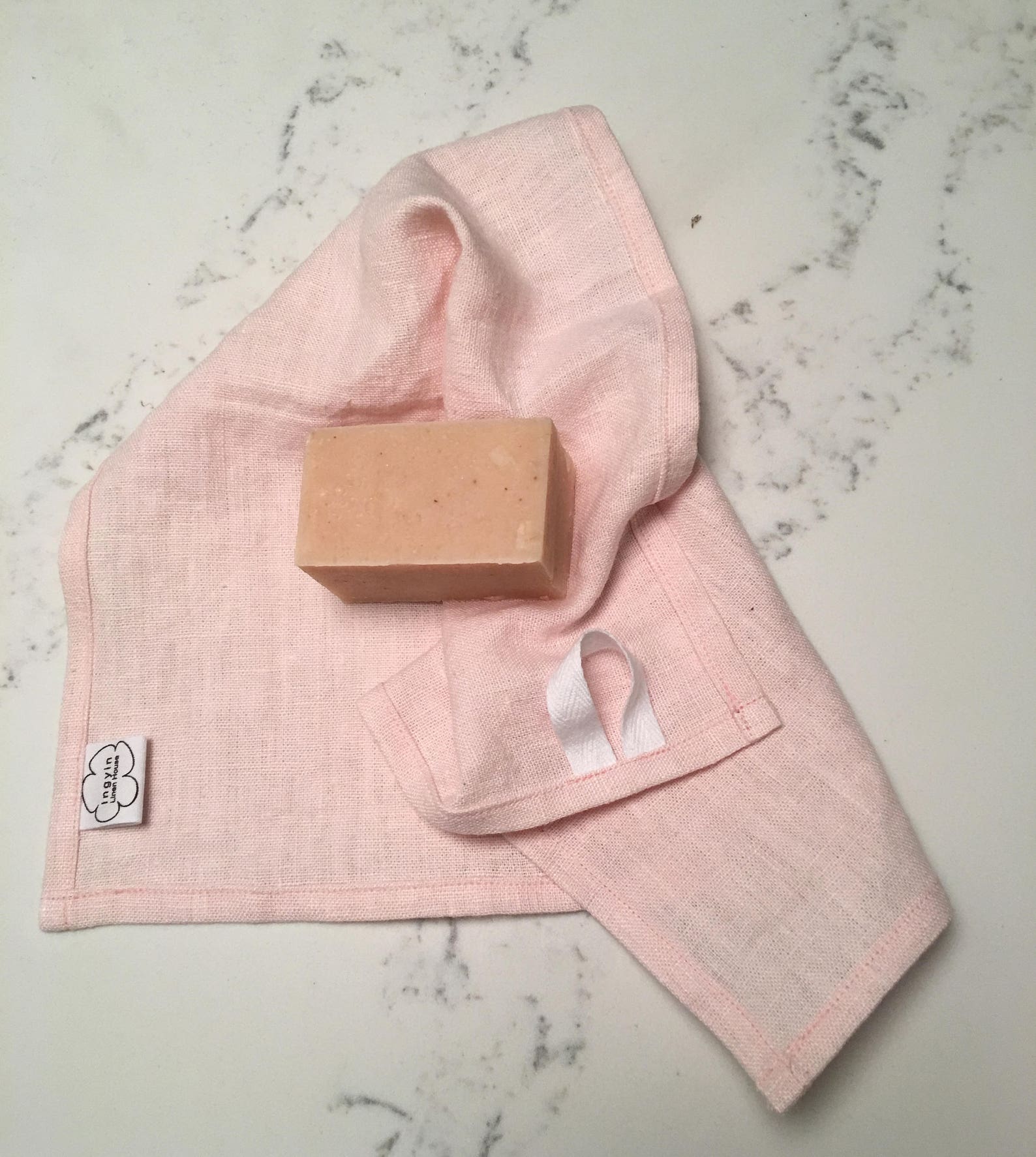 Linen Washcloths Set of 2, Heavy Weight Linen Washcloths, Gentle Exfoliating Linen Washcloths