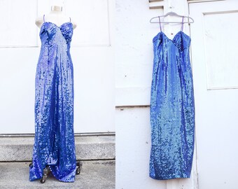 blue sequin dress outfit