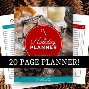 PRINTABLE Holiday Planner, Holiday Planning, Holiday Binder, Holiday To-Do List, X-mas Planner, Gift Budget Planner  - LBH00S-1