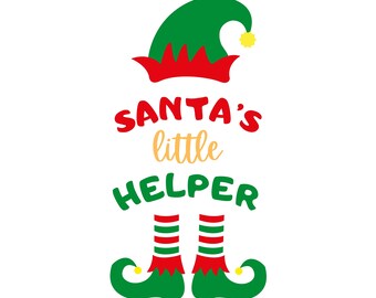 Christmas Shirt PNG SVG, Santa's Little Helper, Toddler Christmas Shirt, Kid's Christmas Shirt, Holiday Shirt, Digital Download