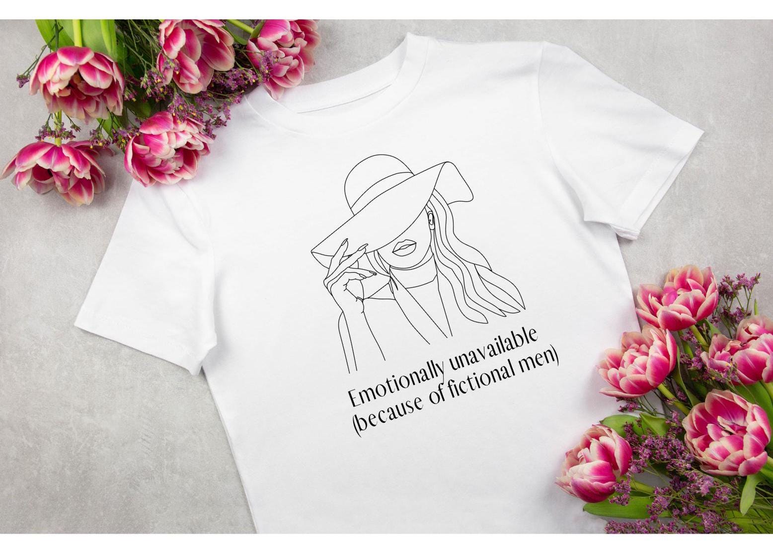Emotionally Unavailable T-shirt, Gift for Book Lovers, Dark 