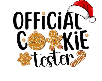 Christmas Shirt PNG SVG, Official Cookie Tester png, Toddler Christmas Shirt, Kid's Christmas Shirt, Holiday Shirt, Women's Christmas shirt