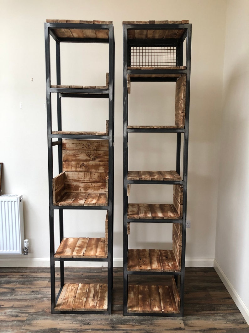 Industrial Shelving Unit Pallet Shelves Recycled Wood Etsy
