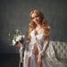 Tegan Ski reviewed Boudoir dress, bridal robe, wedding robe lace,womens robe, getting ready robe, bridal lingerie, womens robe, honeymoon lingerie