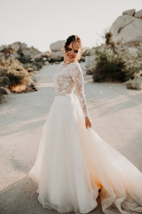 two skirt wedding dress