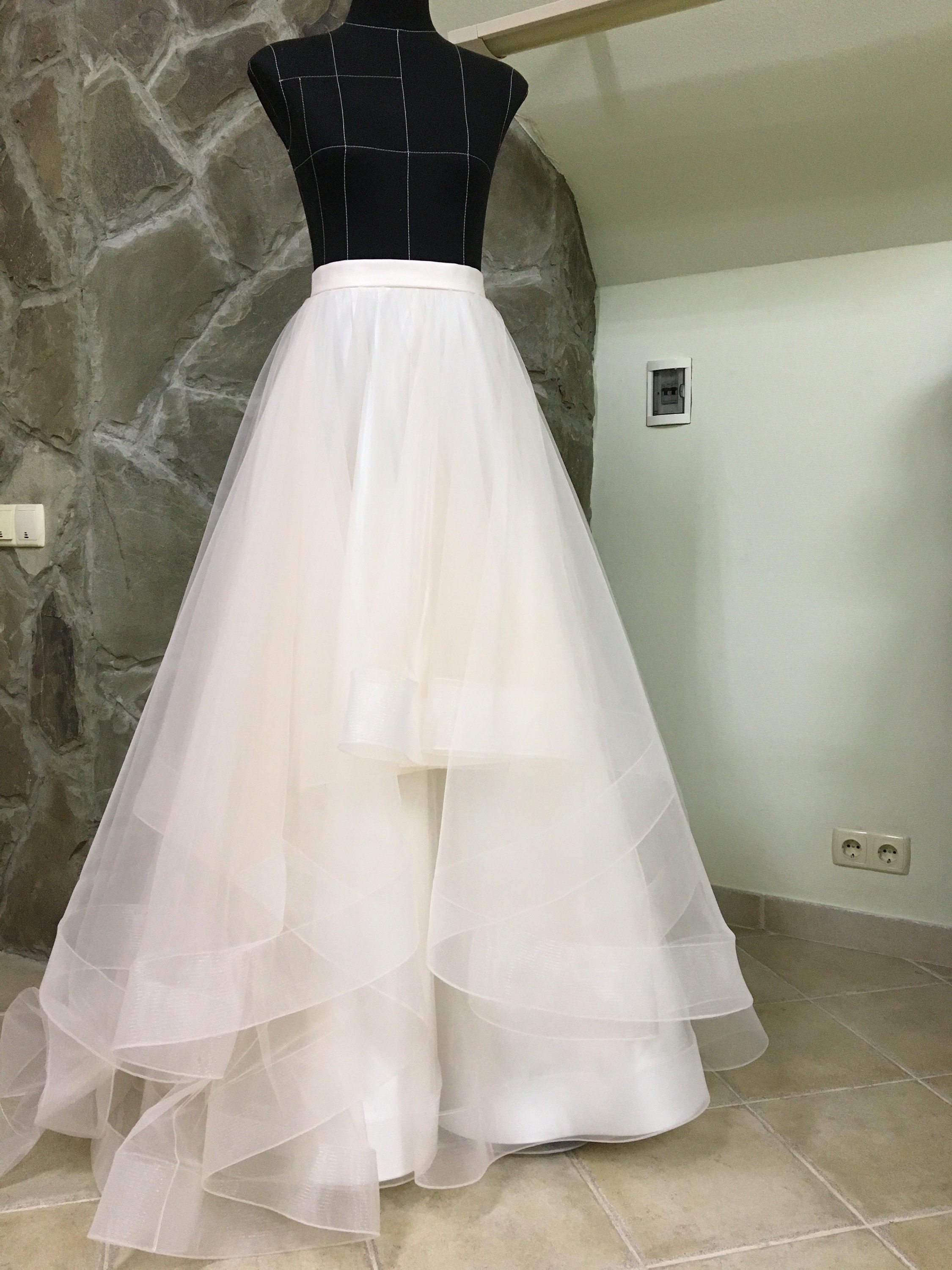 Tüll Rock Hochzeit Rock mit Rosshaar trimmen Maxi Hochzeit Etsy