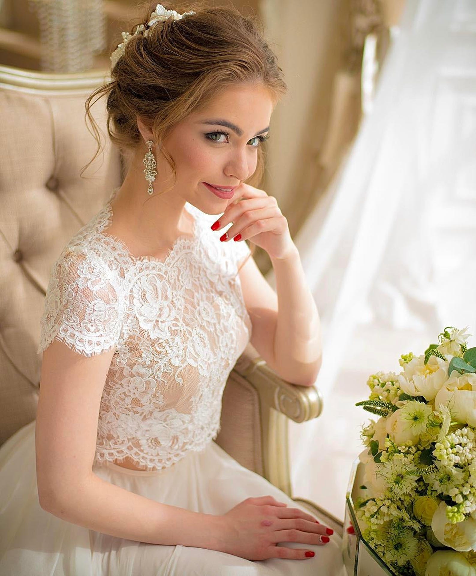 Wedding crop top lace crop top crop top wedding dress crop Etsy