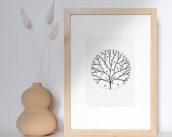 Tree abstract art printable digital download