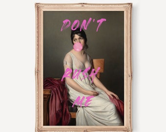 Bubble Gum Art Portrait: Trendy Gallery Wall Decor (Digital Art)