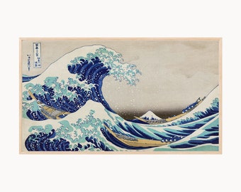Frame TV Art, Kanagava Hokusai Art, vintage Frame tv, LG Samsung TV Art, Art numérique abstrait, Art numérique, Art TV, Digitalart, Cadre TV