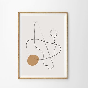 Printable Wall Art, Scandinavian Modern, Minimalist Line Art, Still Life Sketch, Minimal Line Drawing, Fine Art Print, Organic Shape,