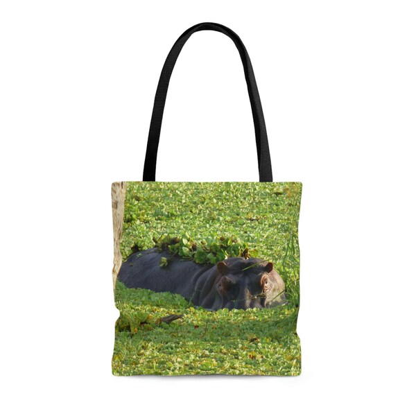 Hippo Tote Bag, Kenya East Africa, Wild Animal Lover, Pond Hippo, Cadeau pour lui ou elle