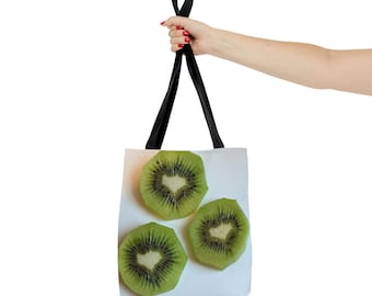 Kiwi Love, Tote Bag, Nature Photo by Lisa Shatts, Sizes SM MED LG, Double Handles, Great Gift, Easy Care, Great for Farmer's Market Trips,